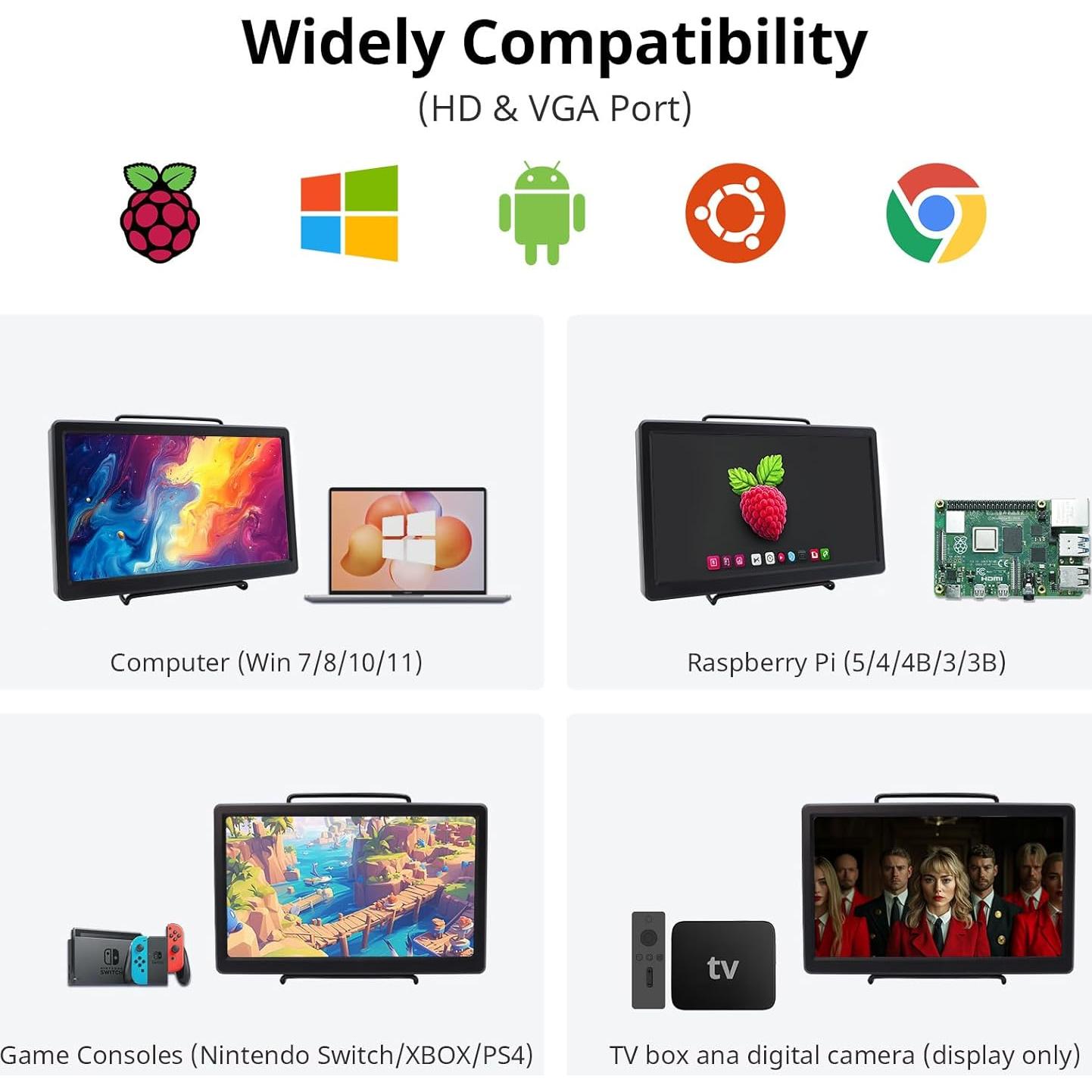 Monitor Portátil ELECROW 10.1" FHD IPS con Altavoces