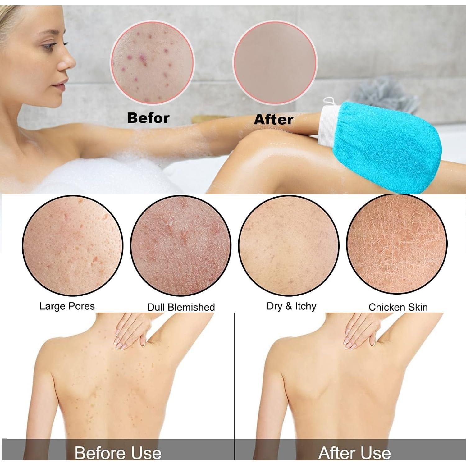 Guantes Exfoliantes Profundos Genérico 20x17cm 4 Pcs