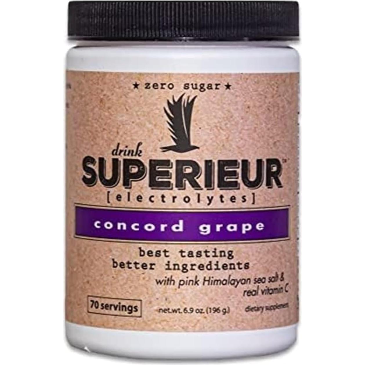 Superieur Electrolitos en Polvo - Uva Concordia 70 Porciones - Vegano