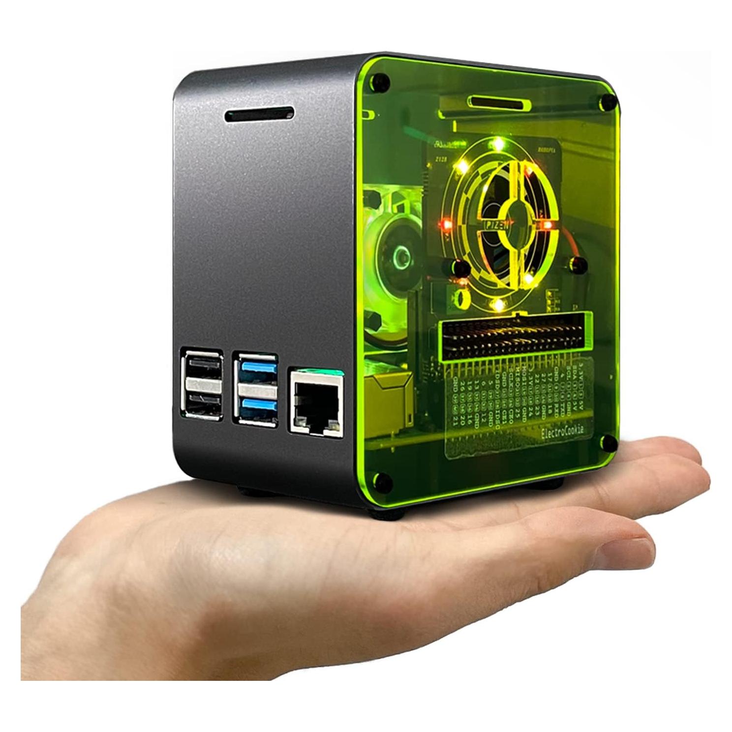 Caja ElectroCookie Raspberry Pi 4 Mini Torre Aluminio
