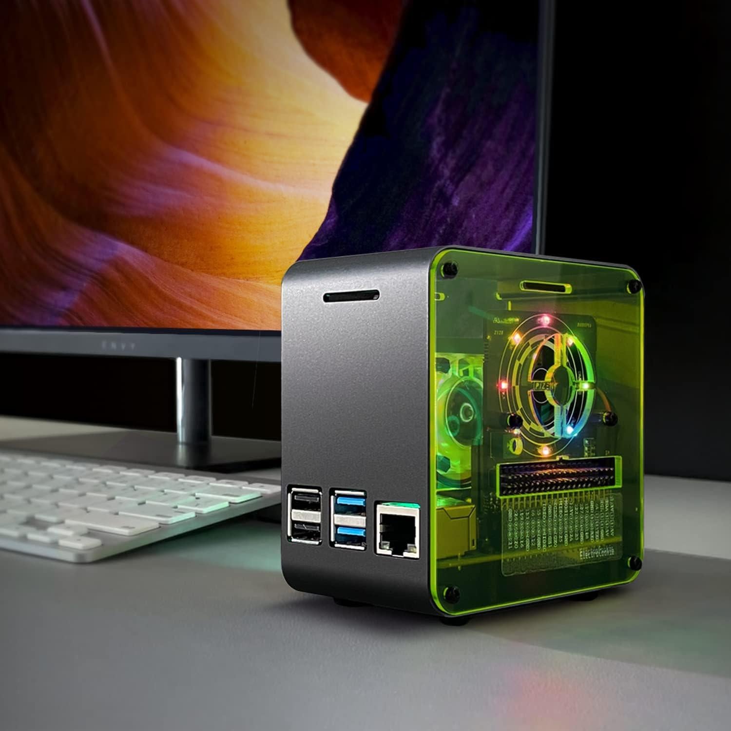 Caja ElectroCookie Raspberry Pi 4 Mini Torre Aluminio