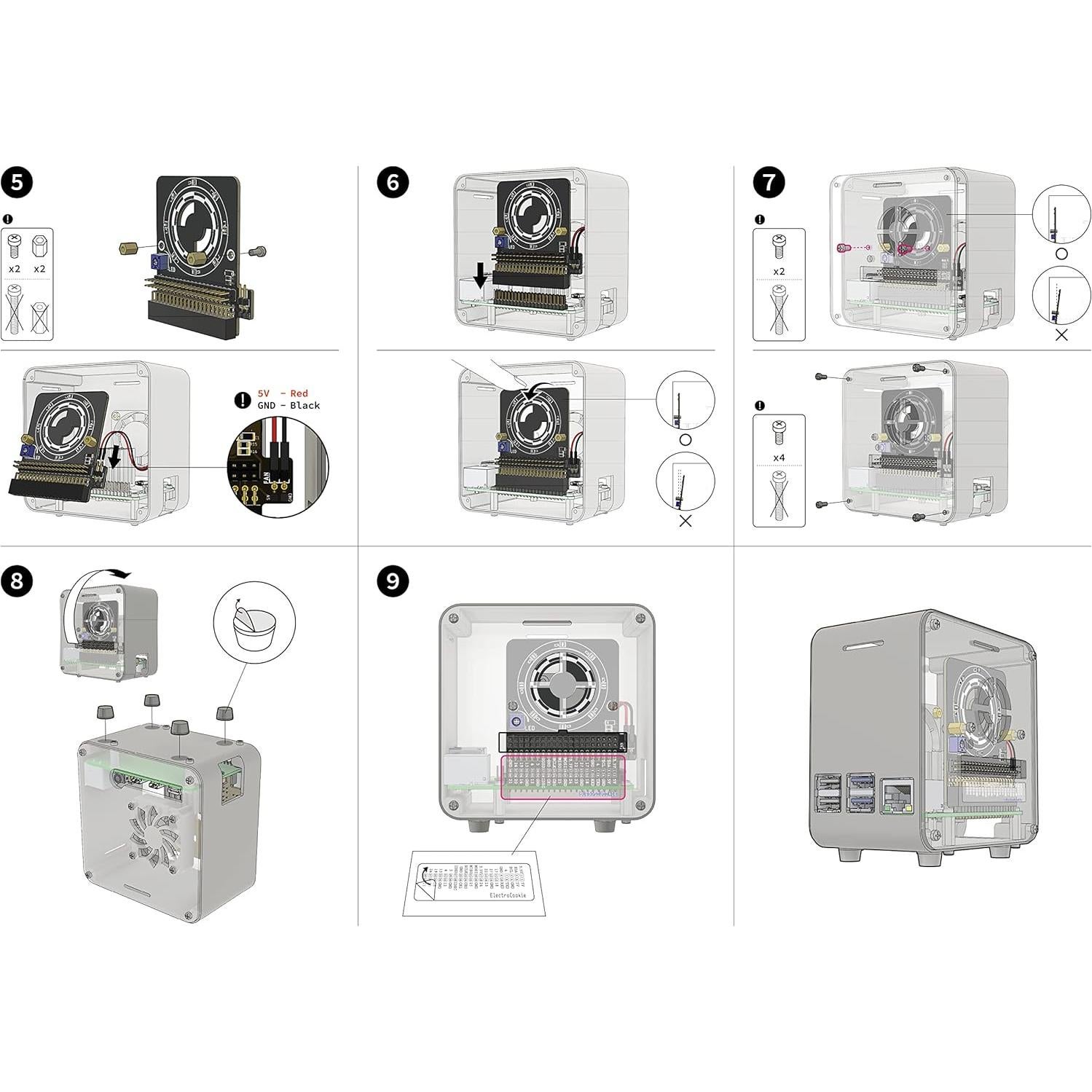 Caja ElectroCookie Raspberry Pi 4 Mini Torre Aluminio