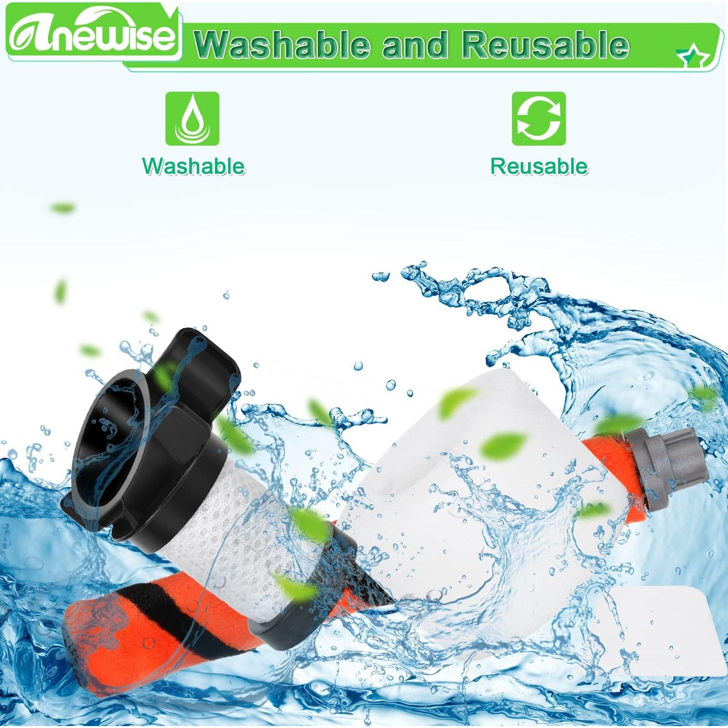 Reemplazo Filtro Aspiradora Shark ION Flex IF100 IF200 - 2 HEPA + 4 Espuma