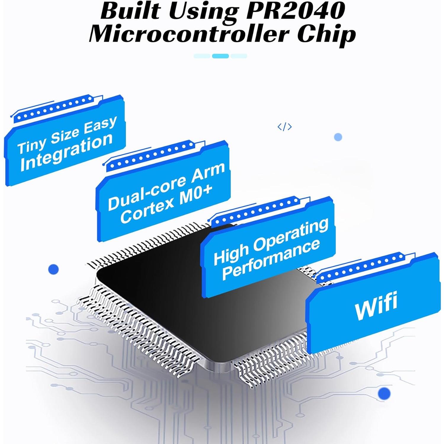 Raspberry Pi Pico W YELUFT RP2040 WiFi 2.4/5 GHz Bluetooth