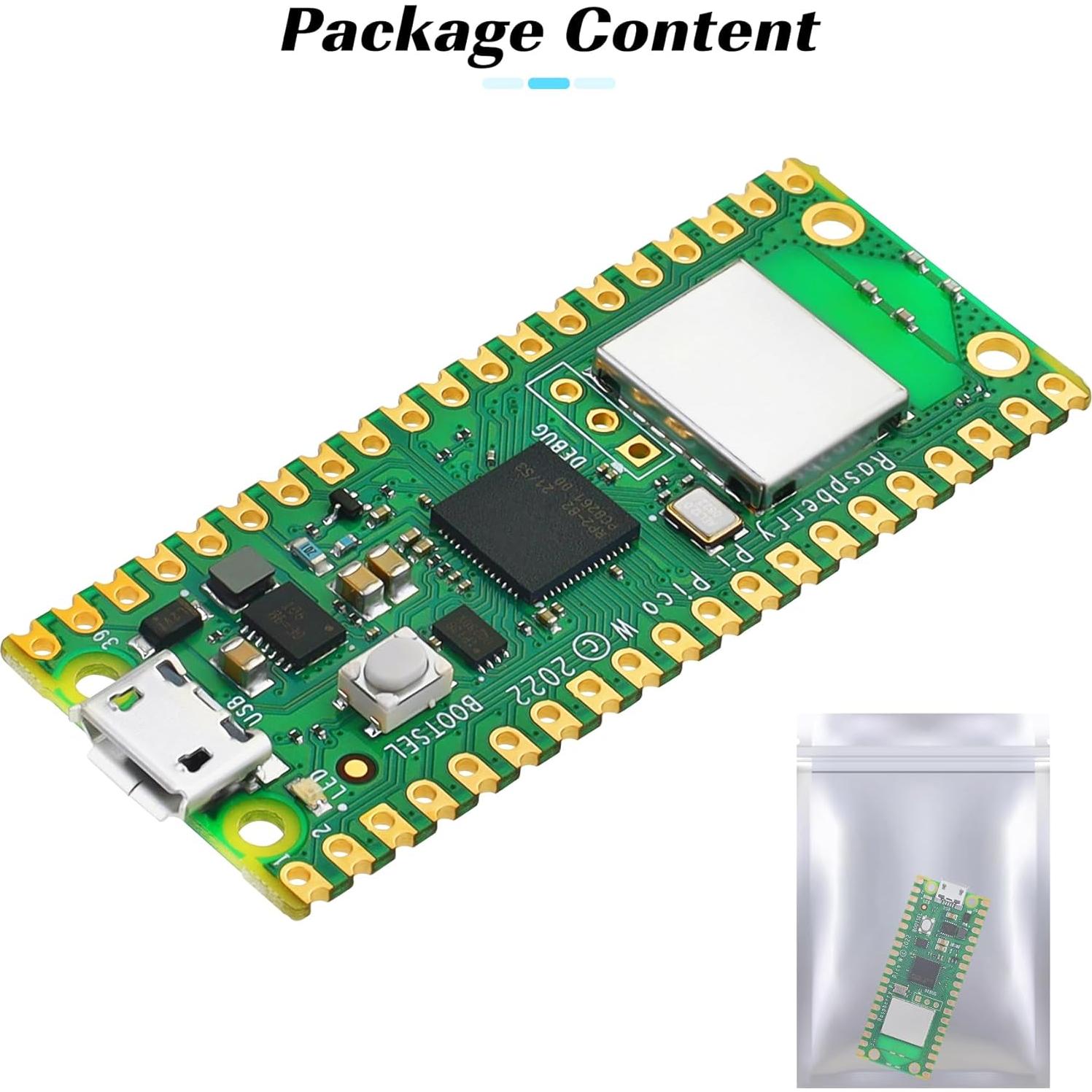 Raspberry Pi Pico W YELUFT RP2040 WiFi 2.4/5 GHz Bluetooth