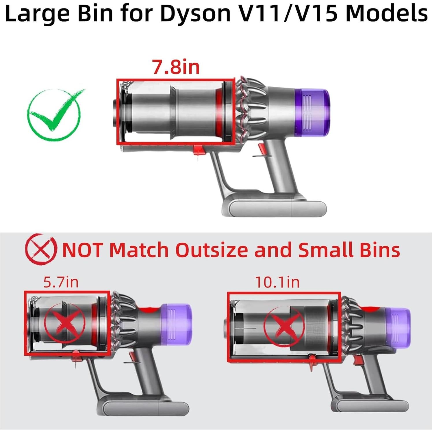 Contenedor de Polvo y Filtro HEPA Compatible Dyson V11 V15