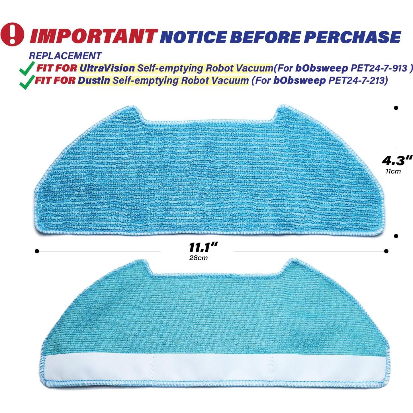 Piezas de Repuesto Aspiradora Robot Dustin Bobsweep HEPA 12PC