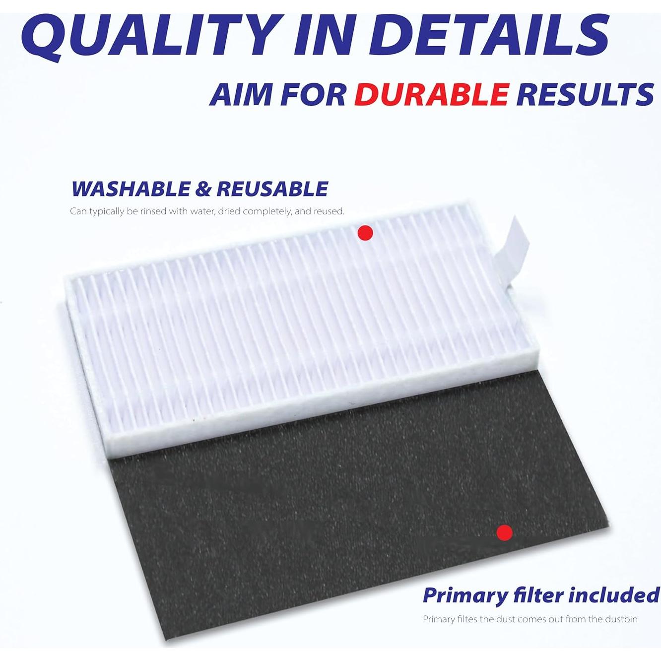 Piezas de Repuesto Aspiradora Robot Dustin Bobsweep HEPA 12PC