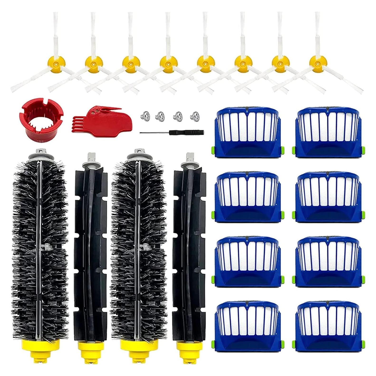 Kit de Repuesto iRobot Roomba 675 690 680 660 650 - 8 Filtros y 8 Cepillos