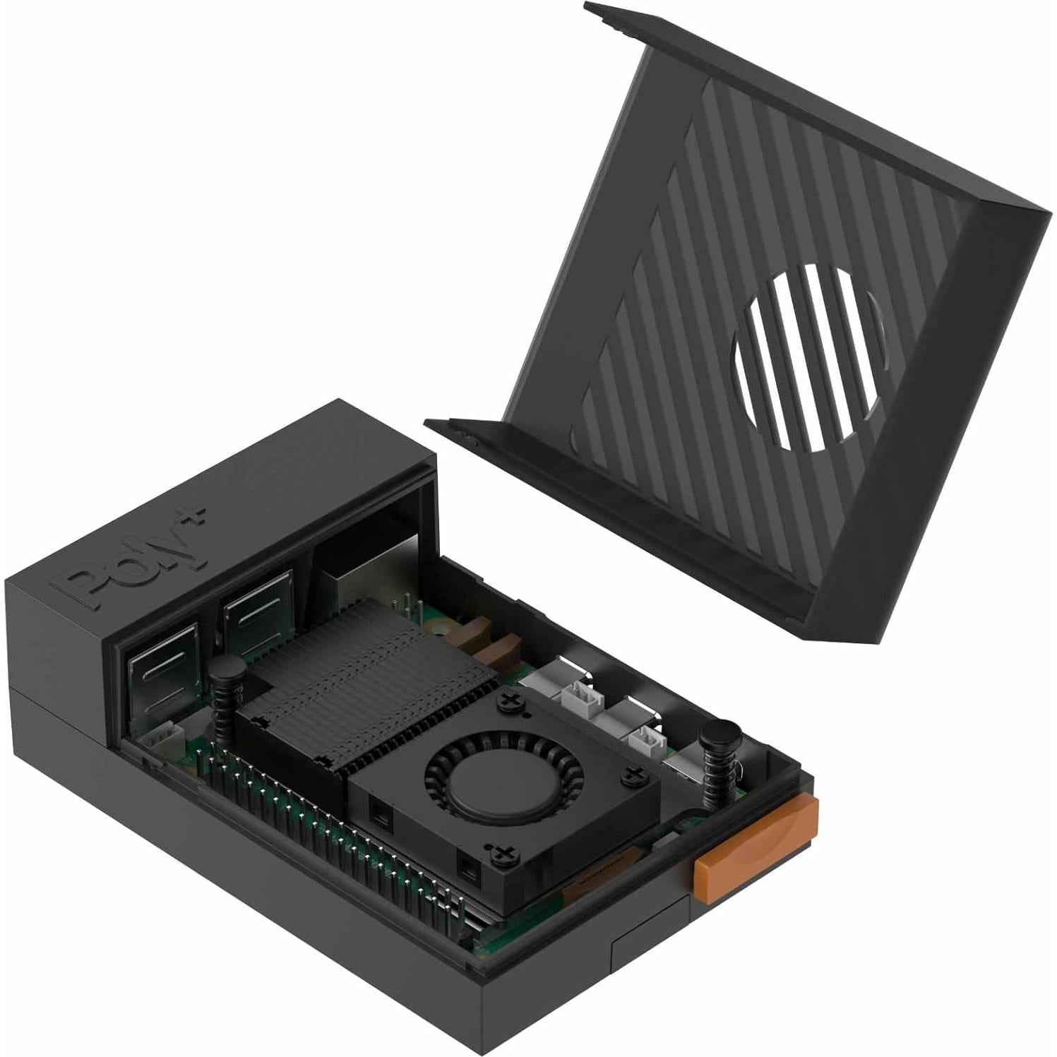 Caja Argon Poly+5 para Raspberry Pi 5 con ventilador 30mm