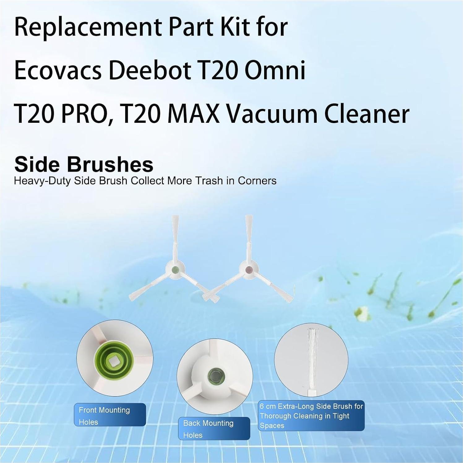 Kit de Accesorios de Repuesto Jpbaisqic para ECOVACS Deebot T20 Omni