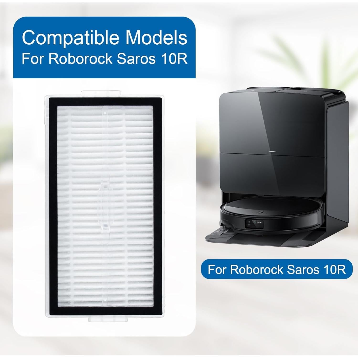 Filtros HEPA de Reemplazo Fixbetter para Roborock Saros 10R