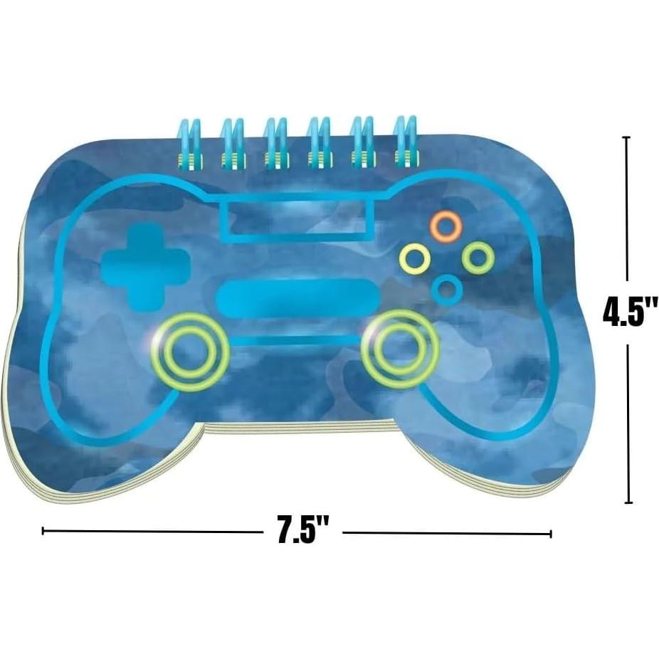Cuaderno Espiral Amscan Controlador de Juego Azul 11x19 cm