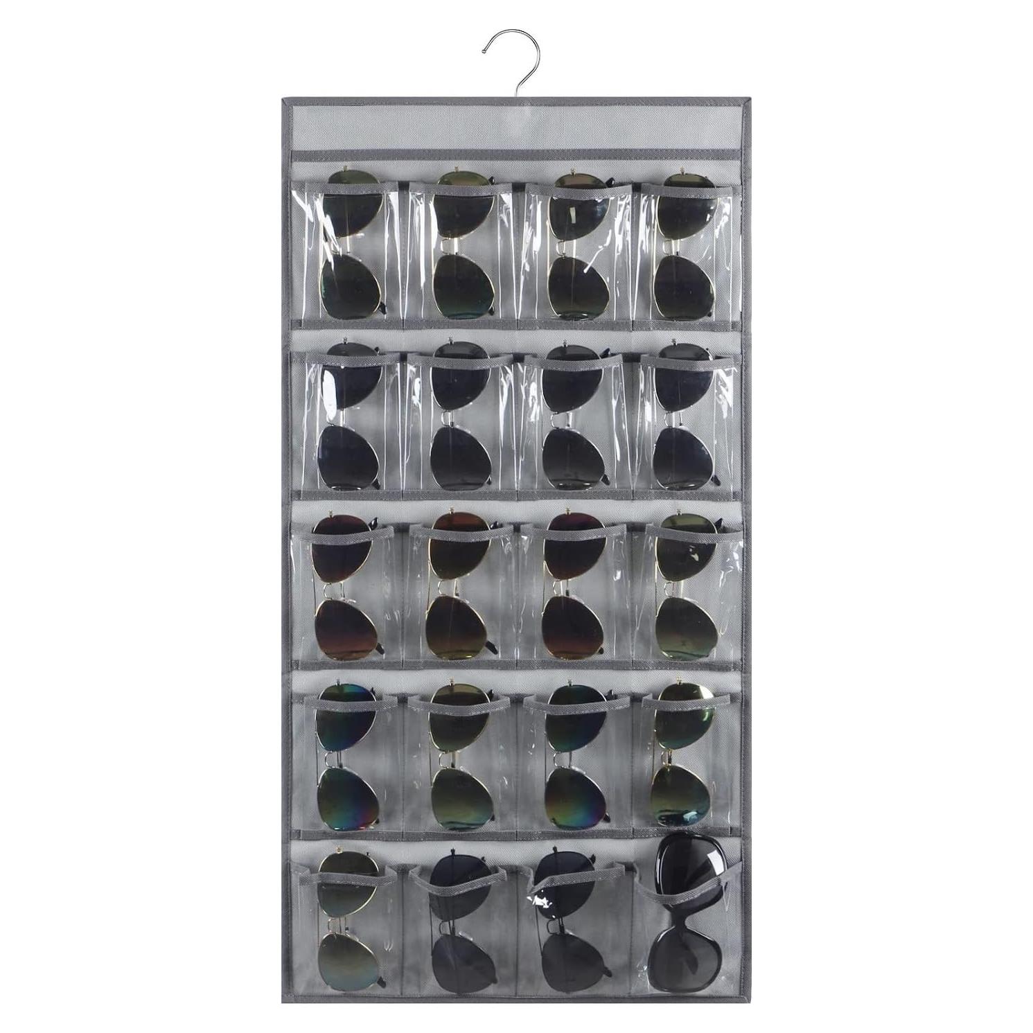 Organizador Colgante de Gafas ANIZER 20 Compartimentos Gris