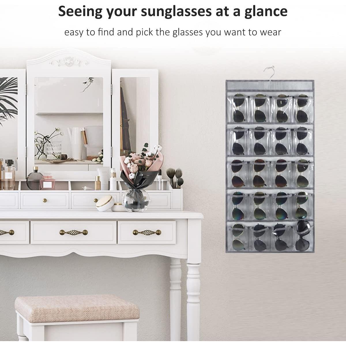 Organizador Colgante de Gafas ANIZER 20 Compartimentos Gris