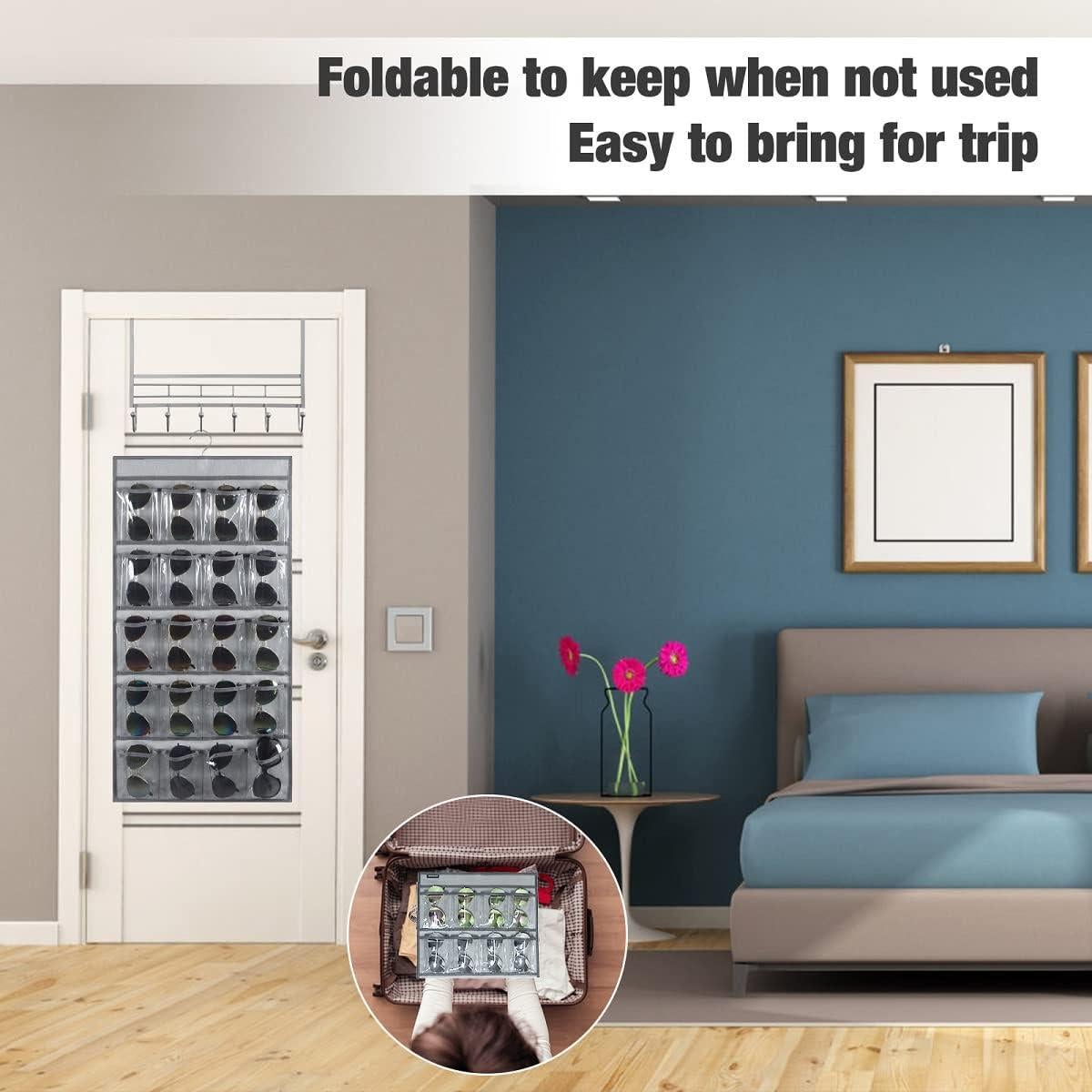 Organizador Colgante de Gafas ANIZER 20 Compartimentos Gris