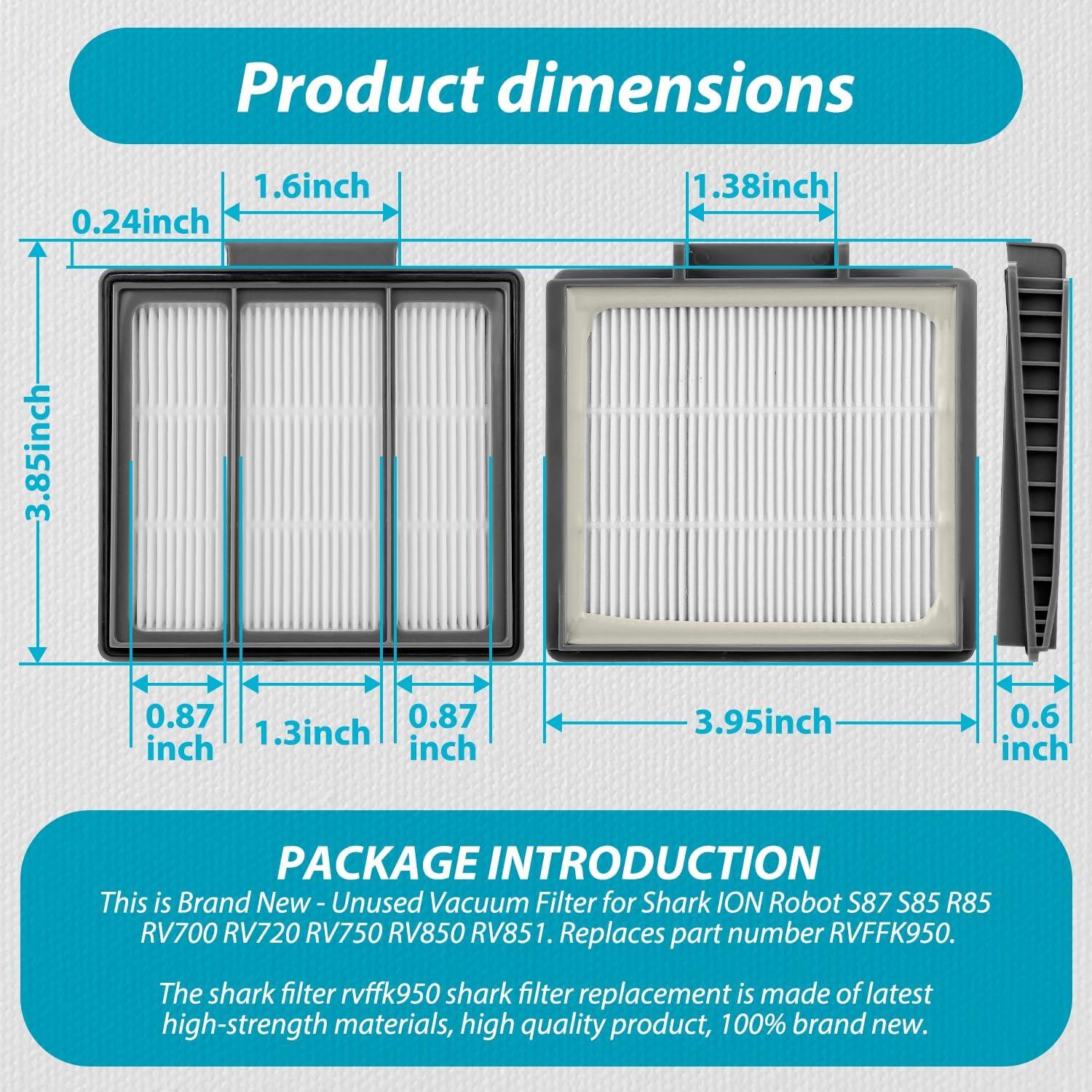Paquete de 4 Filtros HEPA LEFITPA para Aspiradora Shark