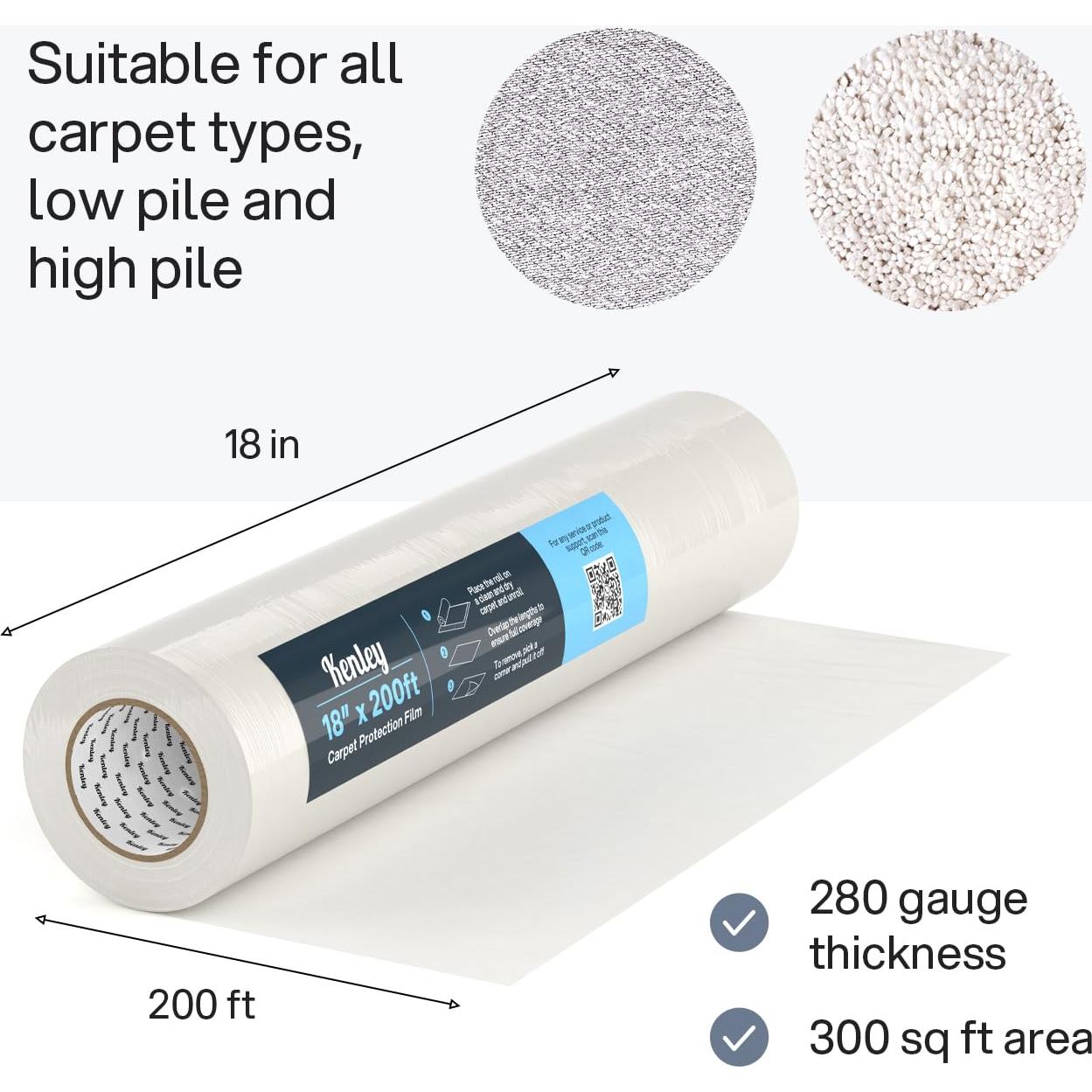 Película Protectora de Alfombra Kenley 45.72cm x 60.96m