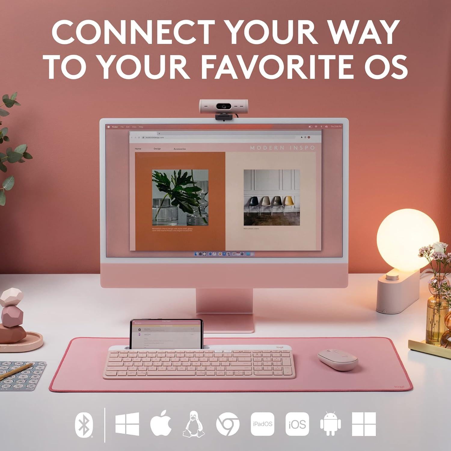 Teclado Inalámbrico Logitech K585 Rosa Multi-Dispositivo