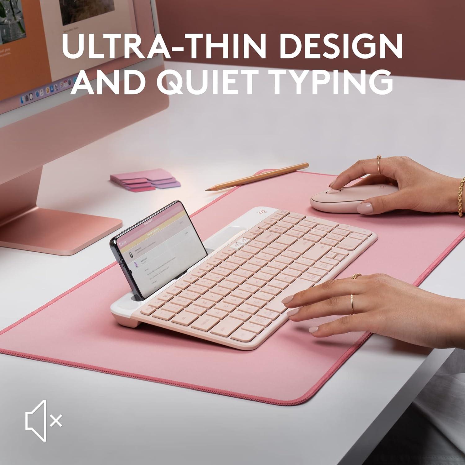 Teclado Inalámbrico Logitech K585 Rosa Multi-Dispositivo