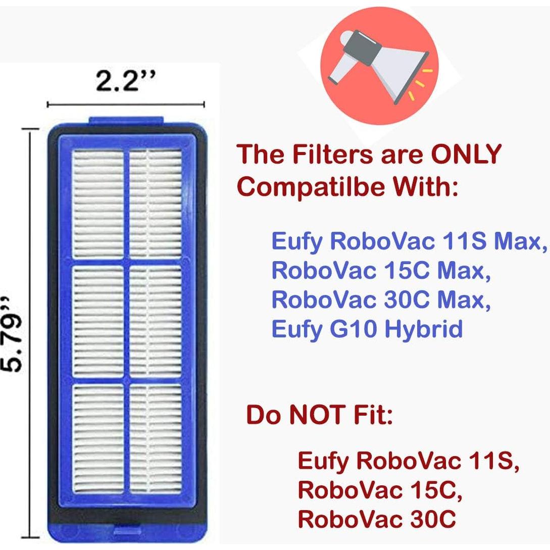 Kit de Repuestos JJ Neumann para Eufy RoboVac 11S Max y G30