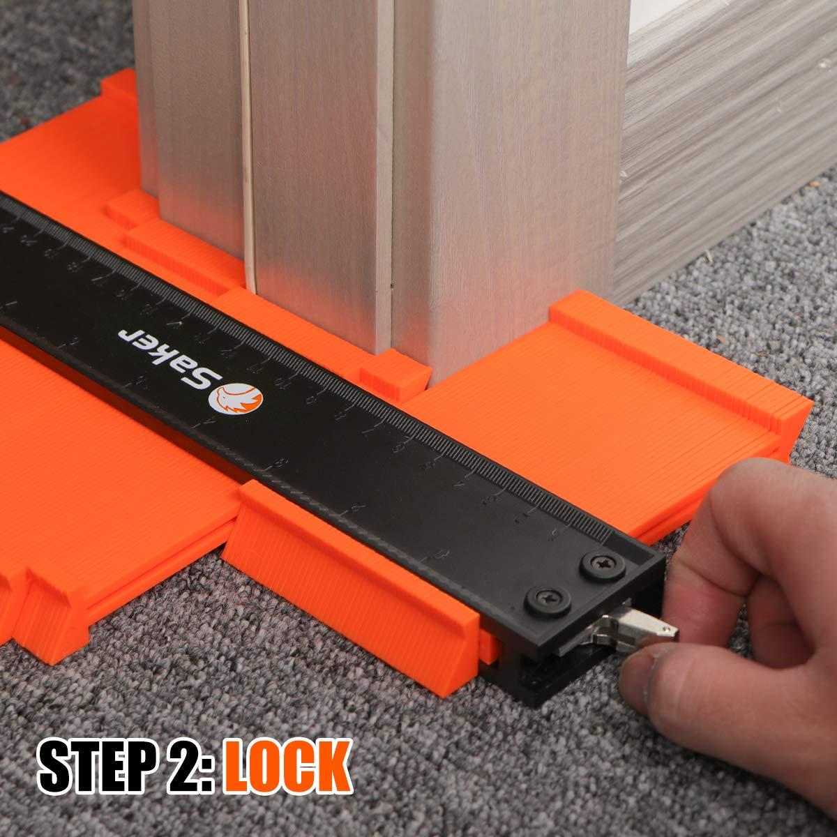 Saker Medidor de Contorno 25,4 cm Ajustable para Carpintería