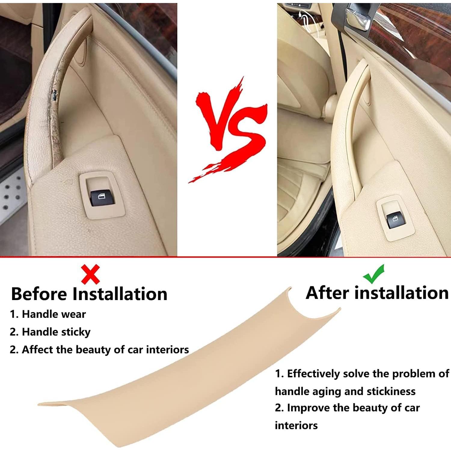 Cubiertas Tirador Puerta BMW X5 F15 F85 X6 F16 F86 3 Piezas Beige