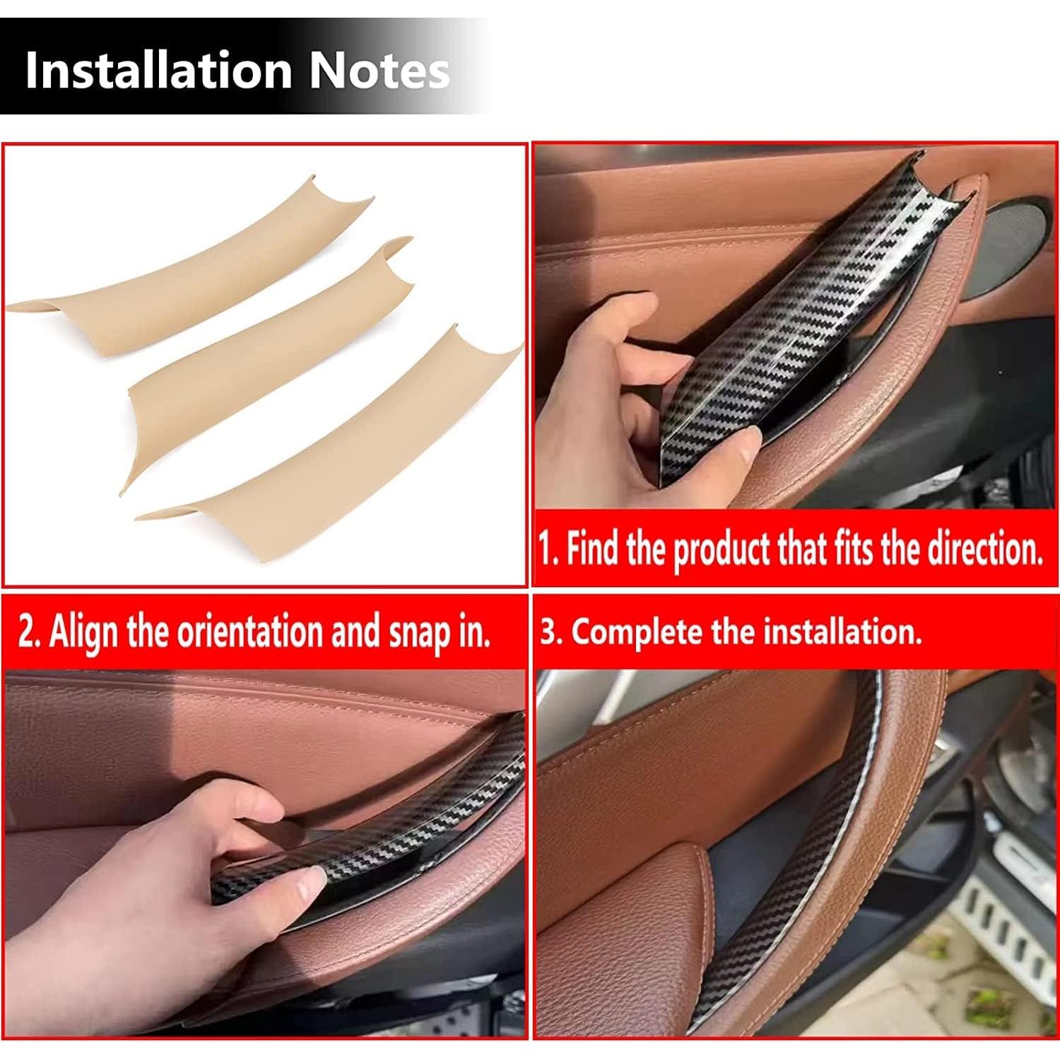 Cubiertas Tirador Puerta BMW X5 F15 F85 X6 F16 F86 3 Piezas Beige