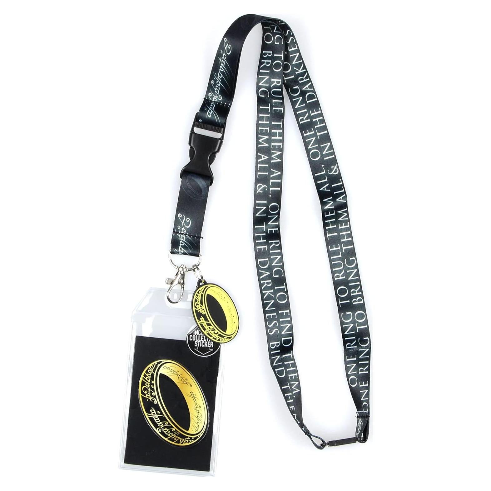 Lanyard El Señor de los Anillos Bioworld con Charm y ID