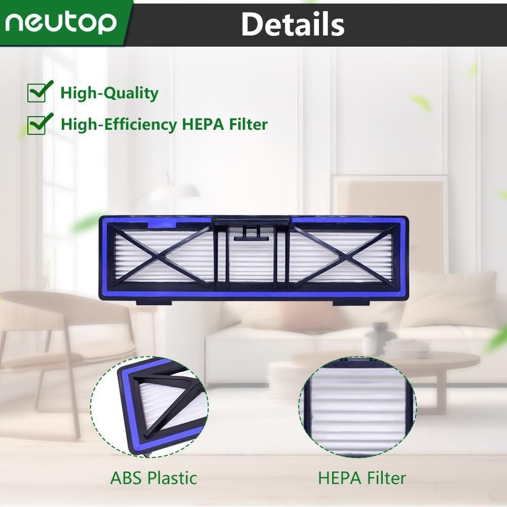 Filtros HEPA H12 Neutop para Aspiradoras Robóticas Neato - Paquete de 5