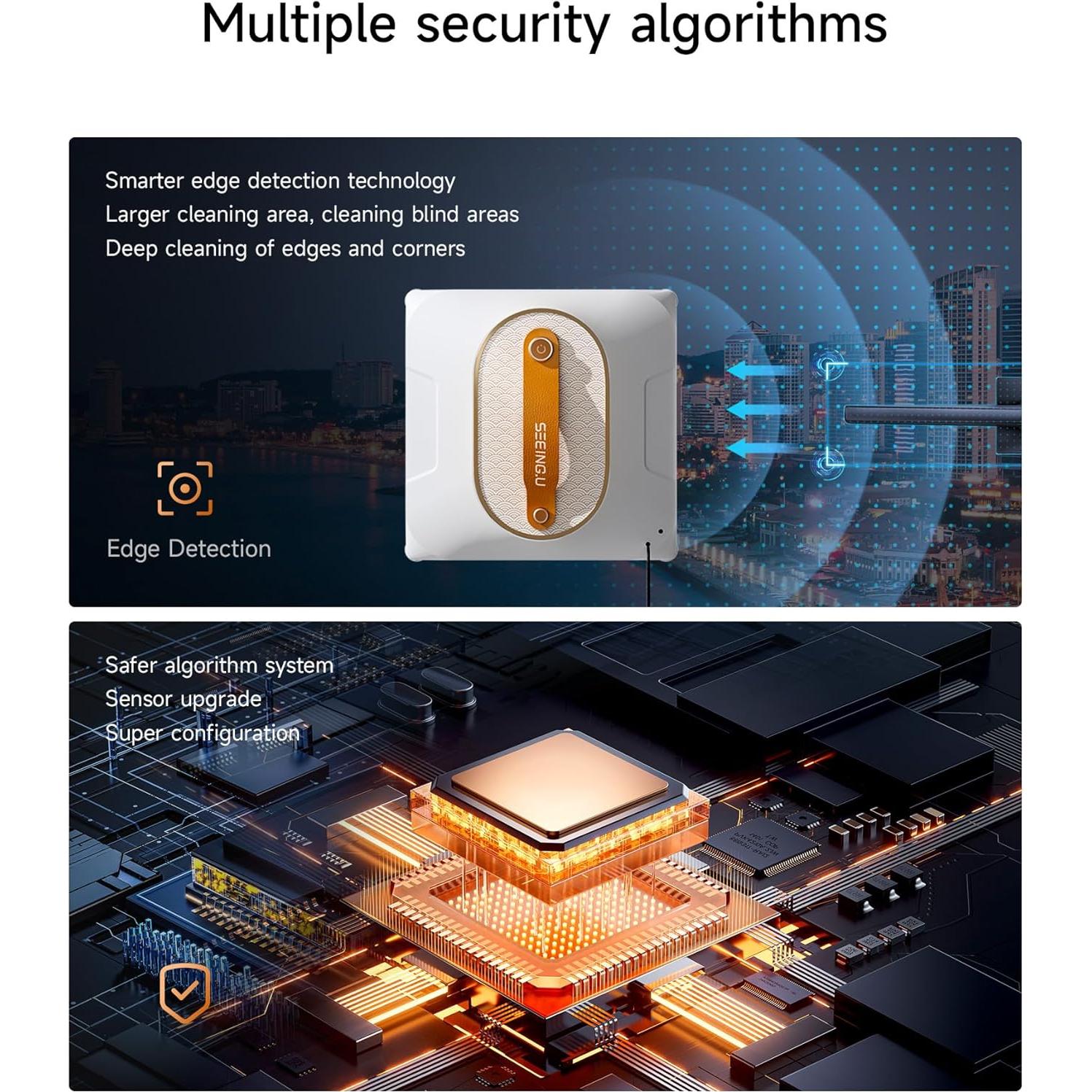 Robot Limpiador de Ventanas W2 con Doble Rocío 6000Pa