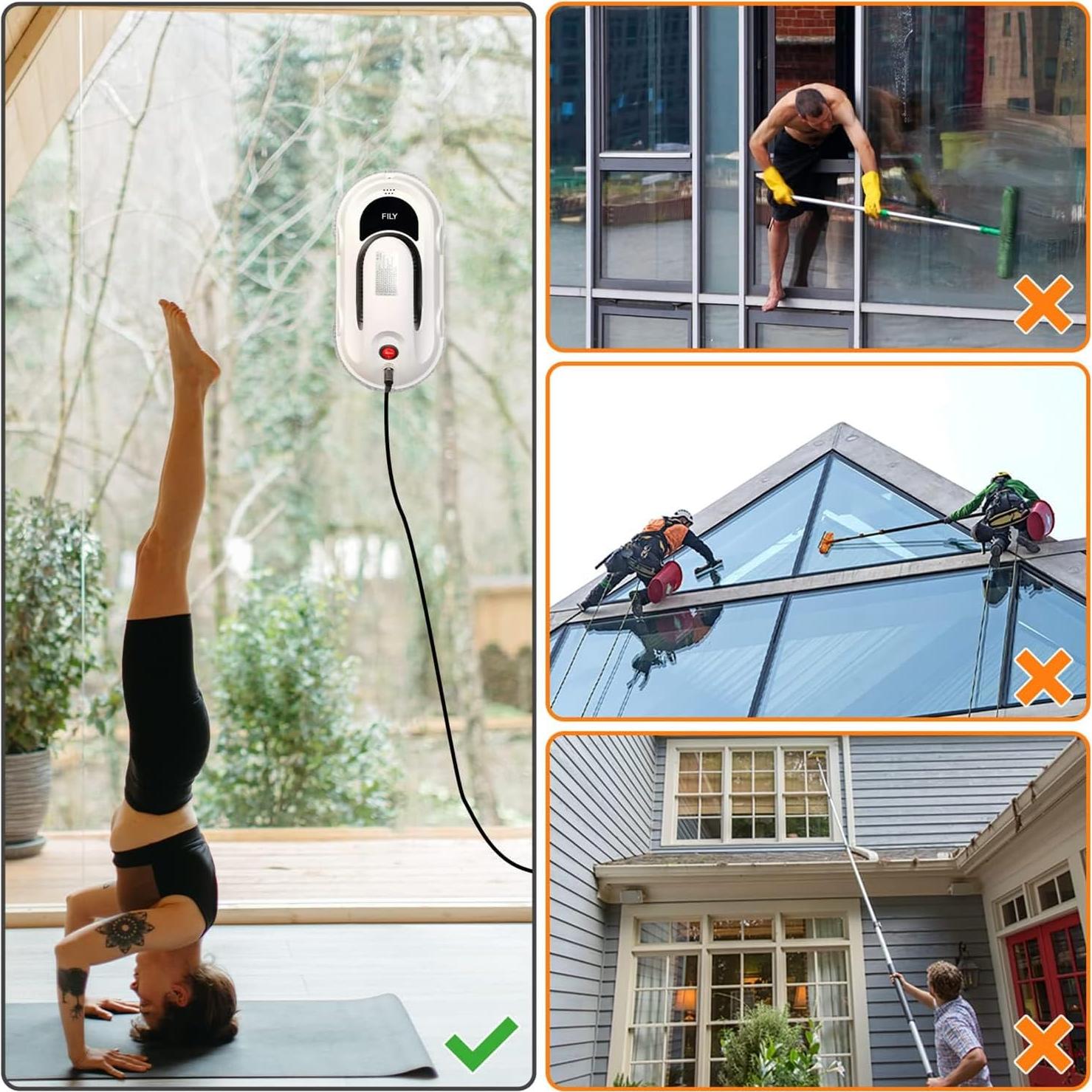 Limpiador de Ventanas Robótico FILY S1PRO 5000PA Control Remoto