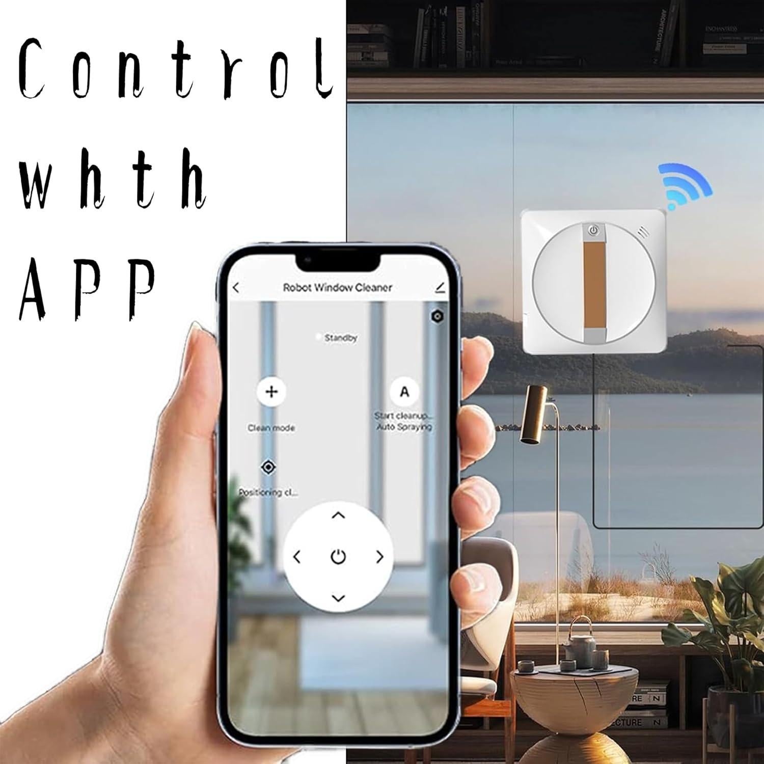 Robot Limpiador de Ventanas EXVEST 2500Pa Inteligente 40ml