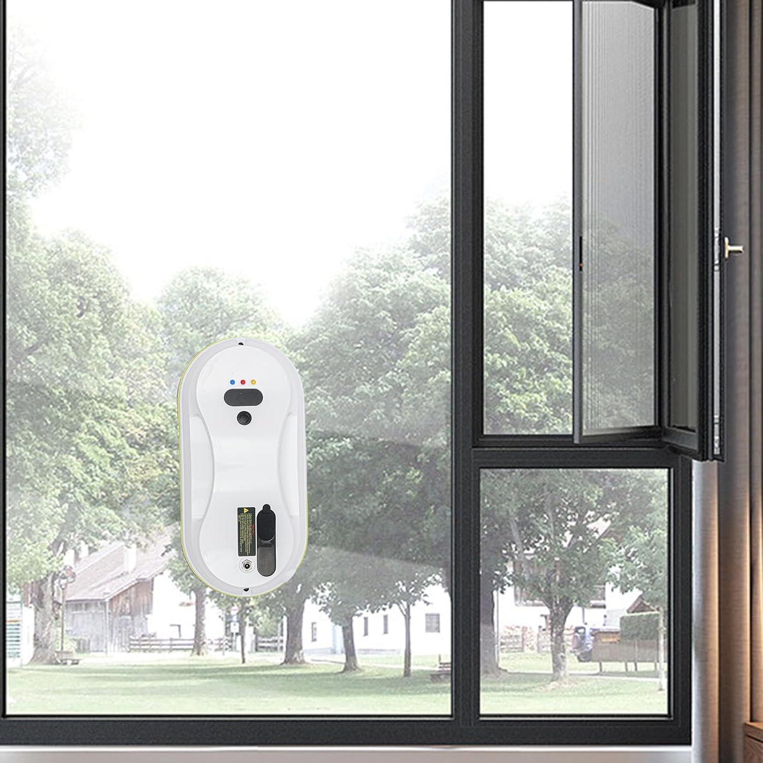 Window Cleaner Robot 90W High Cleaning Speed Smart Glass Cleaning Robot 2800Pa Suction Power Remote Control Window Cleaning Robot Automatic Window Cleaner Cleaner (90W Remote Control)