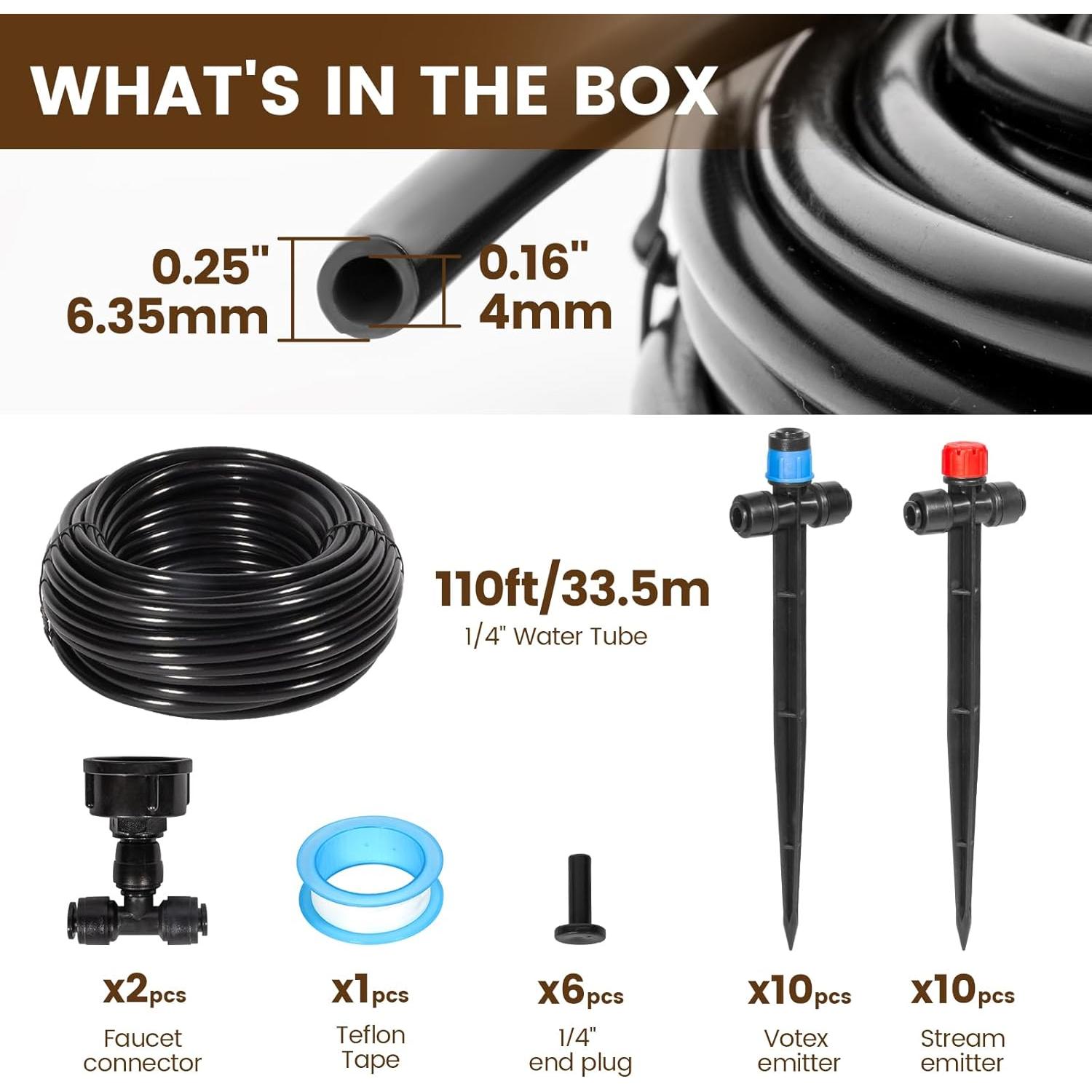 Kit de riego por goteo Eledom 11,15 m automático para jardín