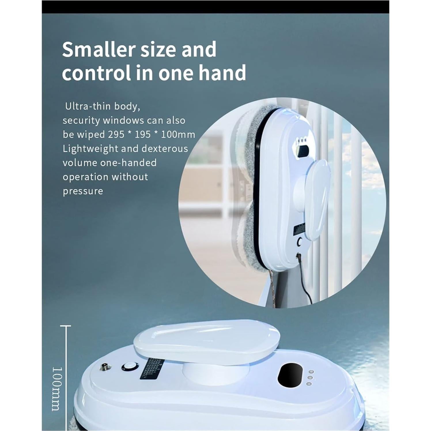 Smart Glass Cleaning Robotic Window Cleaning Robot Cleaning Cloths Automatic Window Cleaning Robot Home Robot Vacuum Cleaner Window Cleaning Robot for Windows, Tiles, Bat(