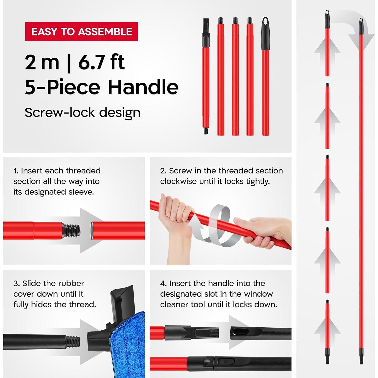 Limpiaparabrisas Extensible Tyroler 2 en 1 30 cm - 203 cm