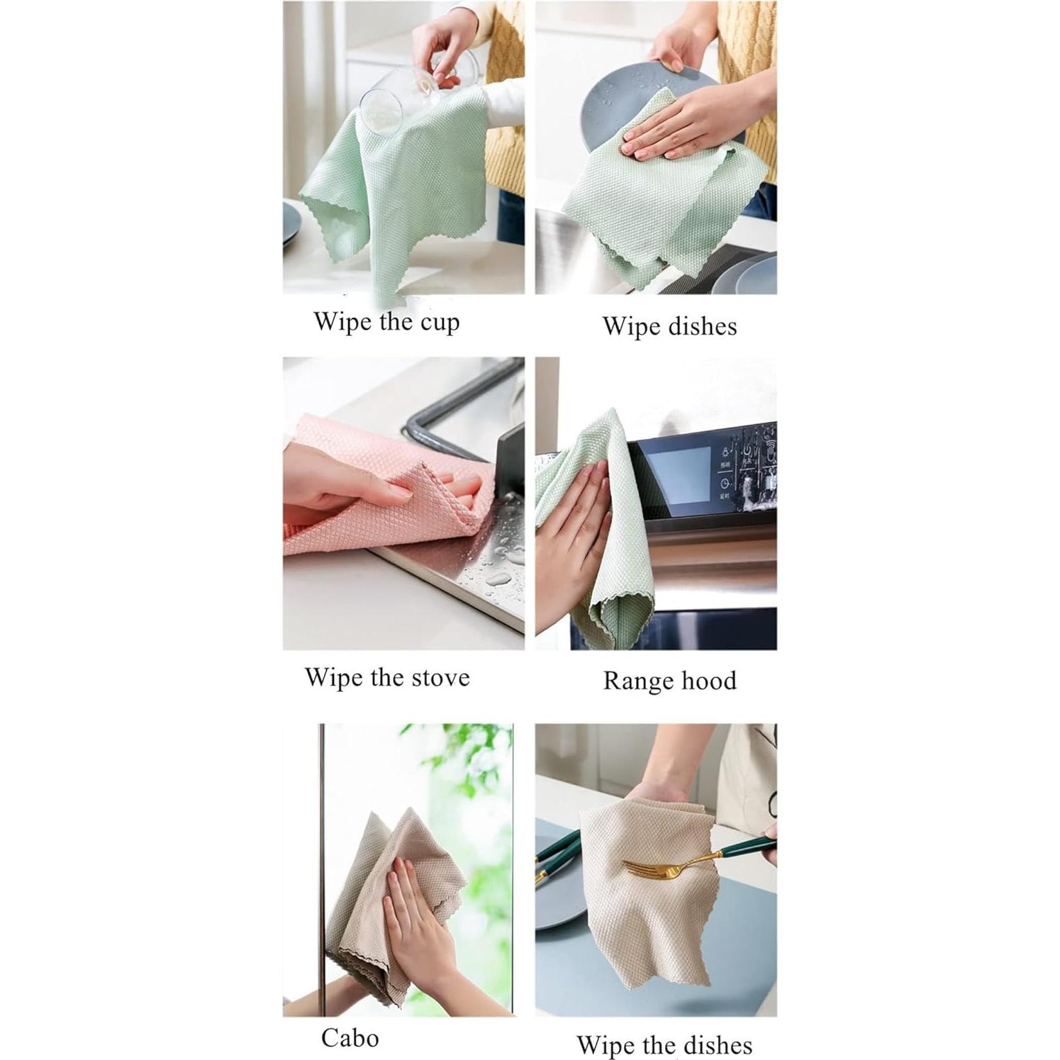 10 Paños de Limpieza Microfibra Sundeer 30x40cm Antiestáticos