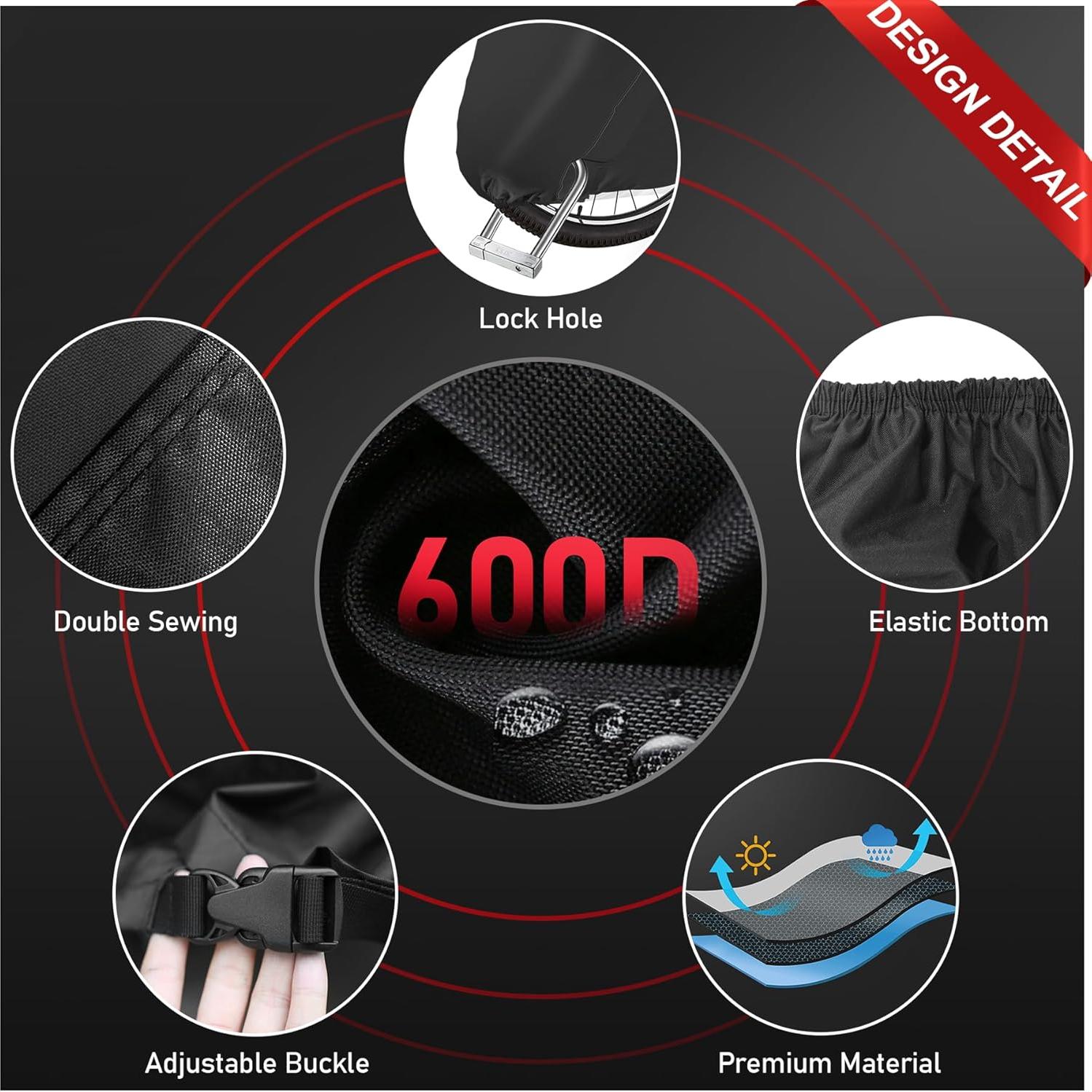 Funda para 2 Bicicletas Zettum XL Impermeable 600D