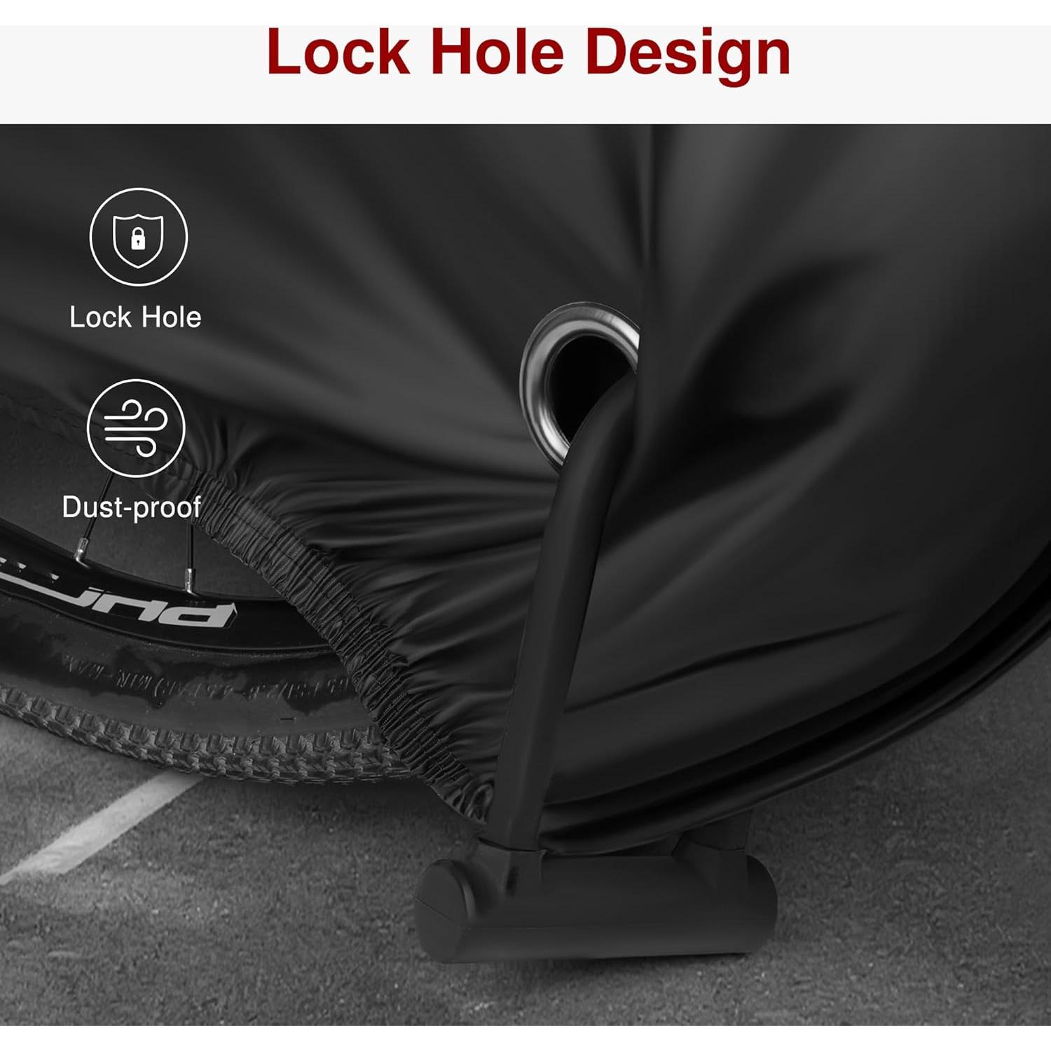 Cubierta de Bicicleta Puroma Impermeable 190T Negra 200.7x71.1 cm