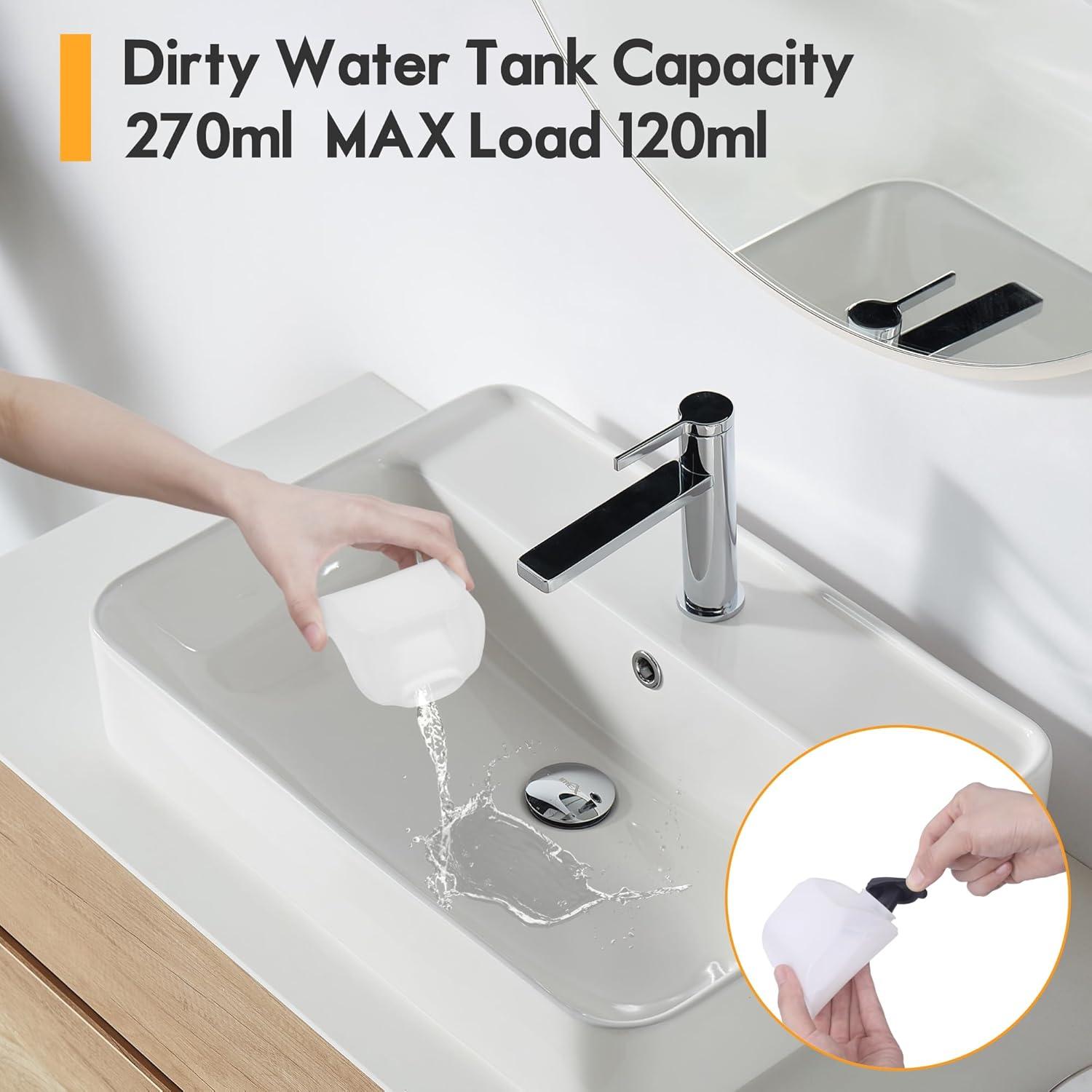 Window Vacuum Squeegee Cordless, Electric Window Vac, Rechargeable Window Cleaner with 2 X Squeegee (11”+ 6.7”), Spray/Wipe/Suck, for Cleaning Windows, Mirror, Shower Glass, 2200mA