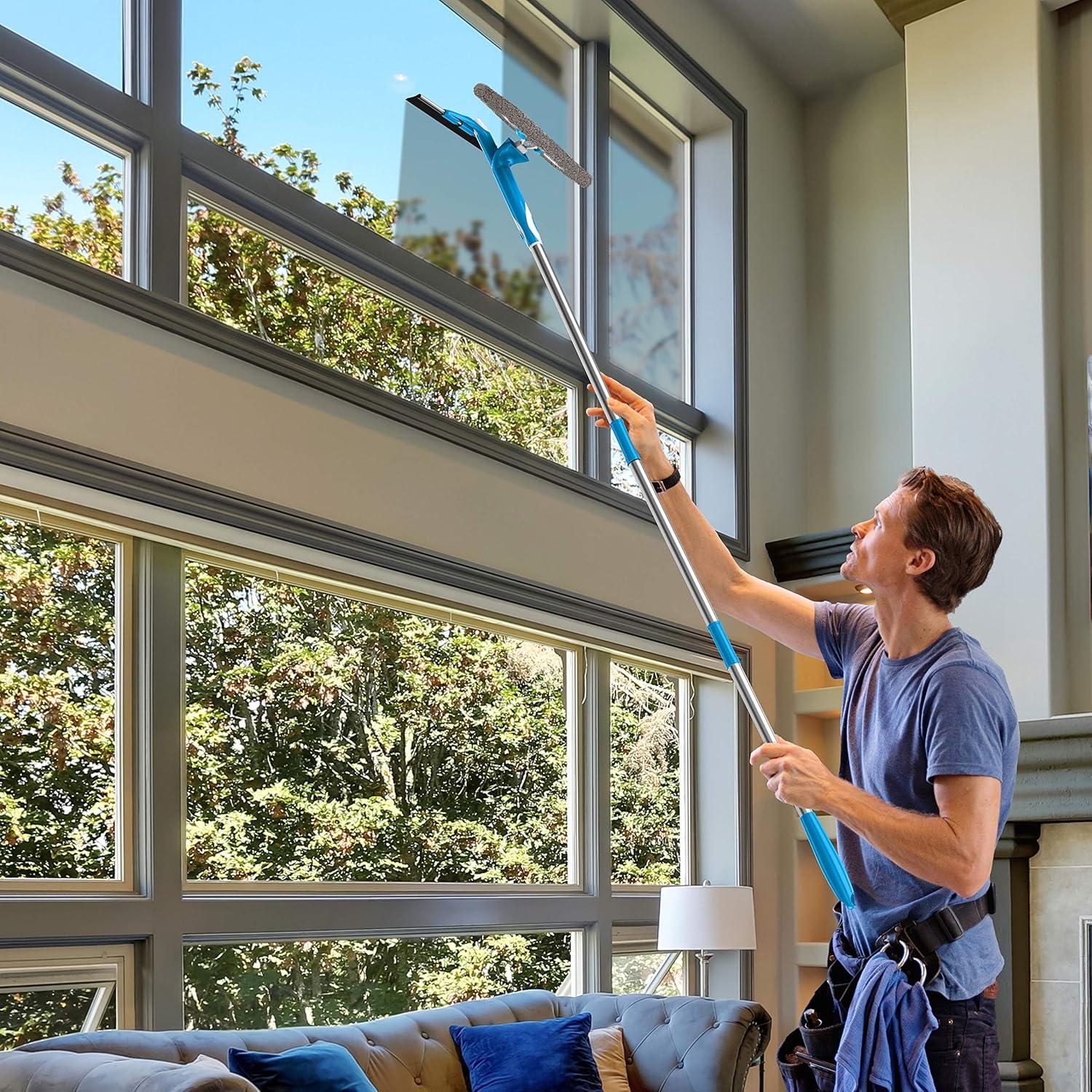 Limpiador de Ventanas SCRUBIT con Mango Extensible 147 cm