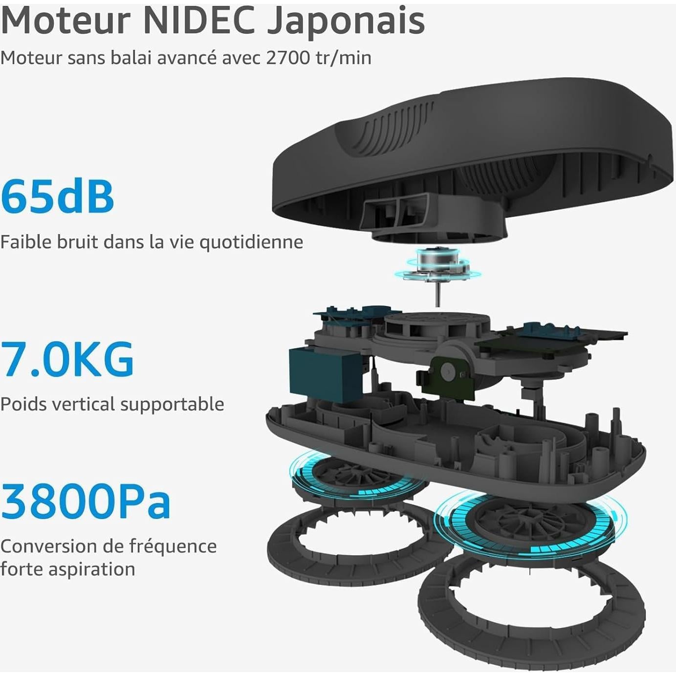 HUTT S7 Window Cleaning Robot, 5500Pa Suction, 3D Floating Chassis, HydroJet Water Spray 80ml Tank, Multiple Safety Systems, SLAM 4.0 Navigation, 8 x Cloths, All-in-One Storage Box