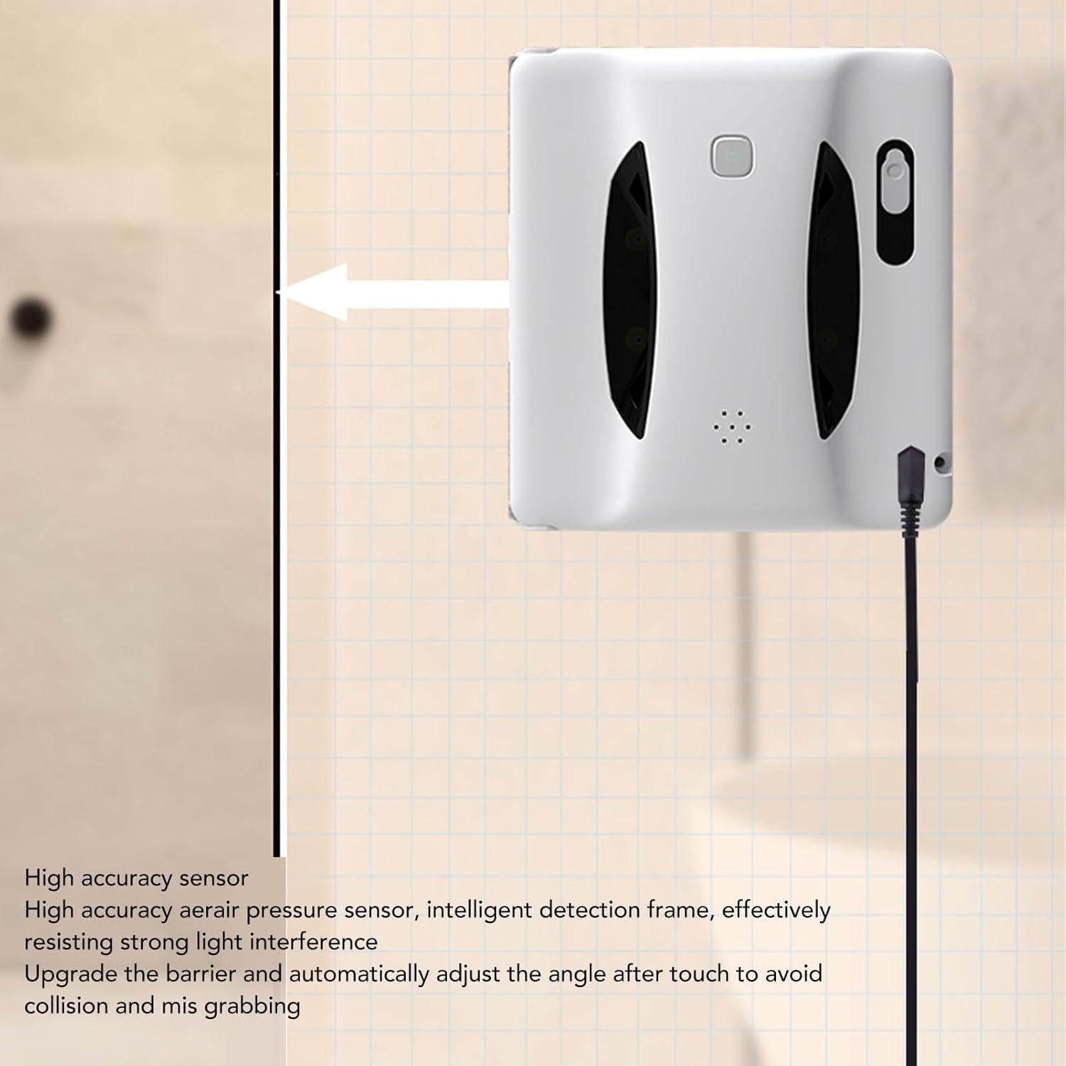 AYNEFY Window Cleaning Robot, High Accuracy Sensor Smart Window Cleaner Atomization Technology Window Vacuum Cleaner Professional 2800pa Suction Window Cleaner Robot (US Plug)