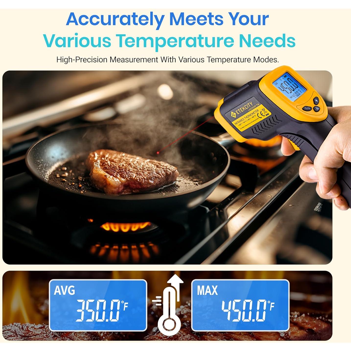 Termómetro Infrarrojo Etekcity Lasergrip 774 -50°C a 450°C