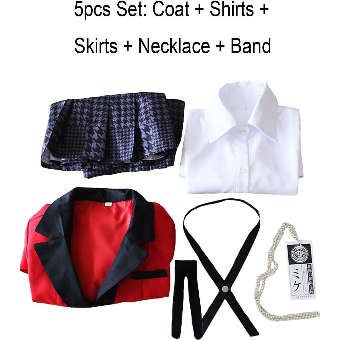 Disfraz Yumeko Jabami Cosplay Escolar 5 Piezas X-Grande