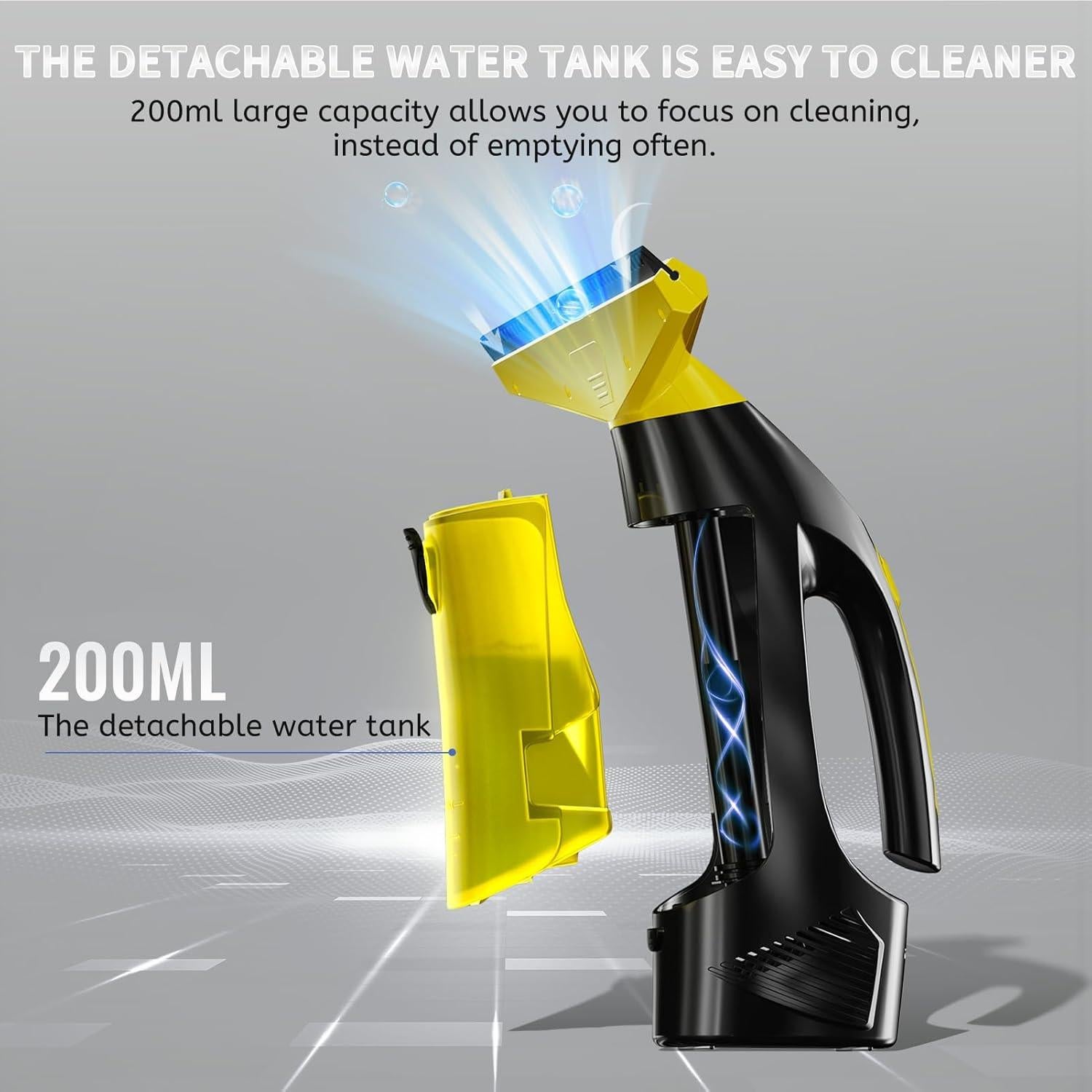 Cordless Window Vacuum Squeegee, Window Vac with Detachable Water Tank and Strong Suction, Electric Window Cleaning Tool for Shower Wall, Mirror, Glass, Car Windshield, Countertop, Tile