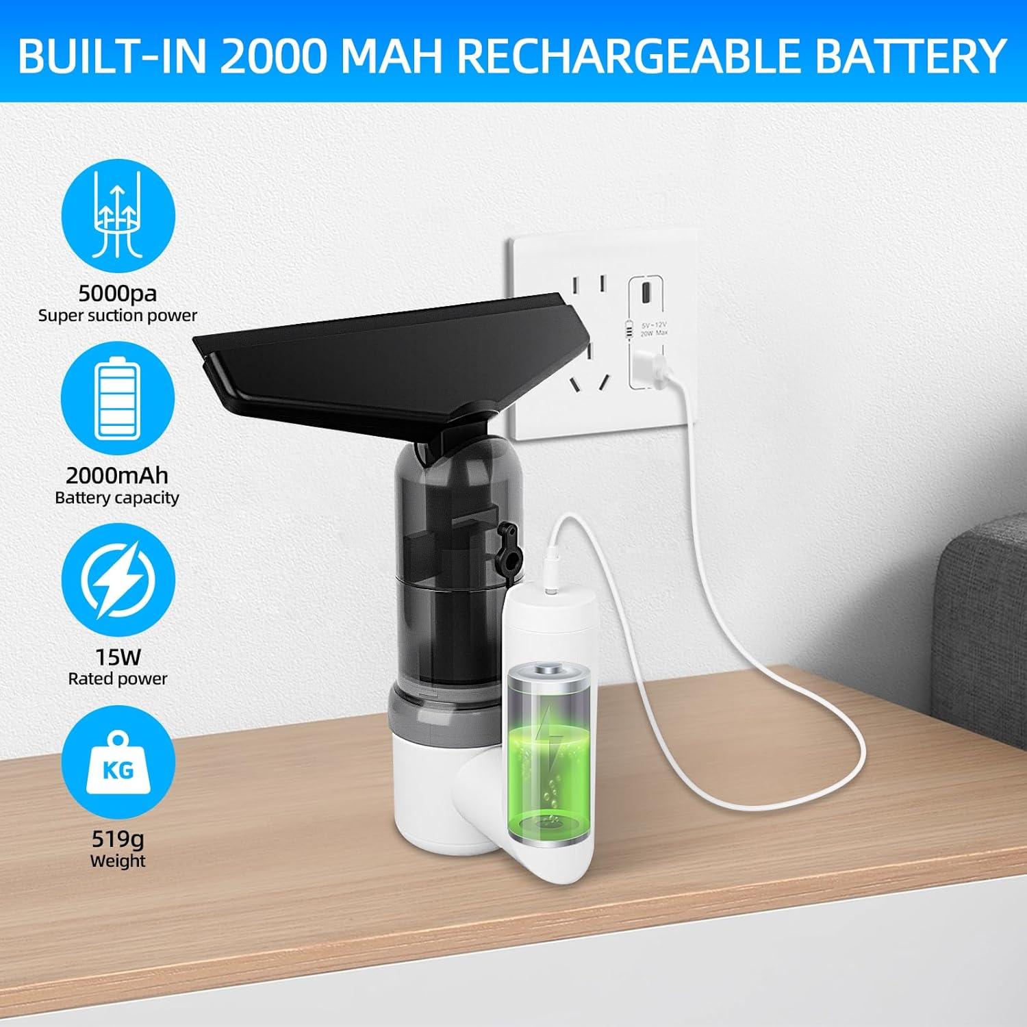 Limpiaparabrisas Inalámbrico MDK AA107 5 en 1 5000Pa 0.5kg