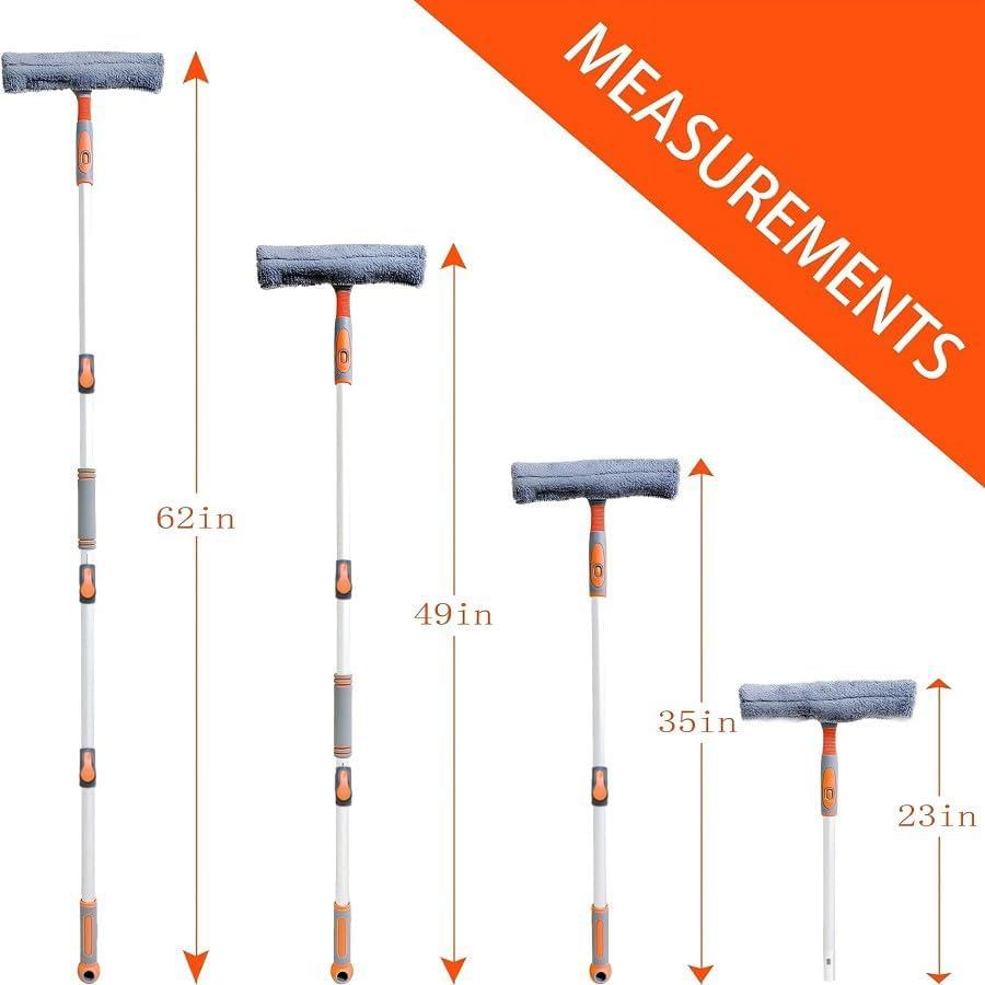 Limpiador de Ventanas Profesional LOMIDA 2 en 1 con Polo Extensible 157 cm