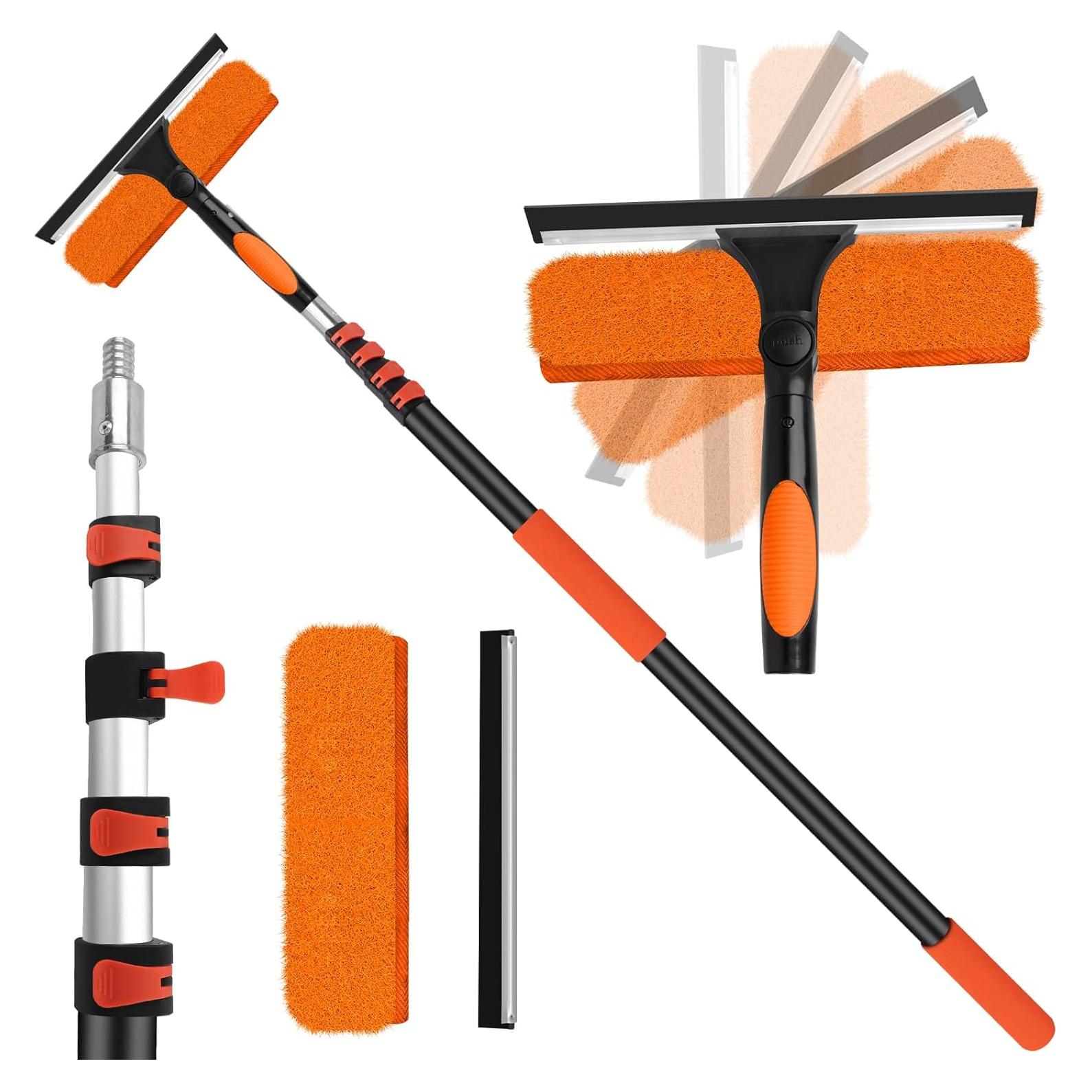 Kit de limpieza de ventanas 2 en 1 ACTREY 6.1m con palo telescópico